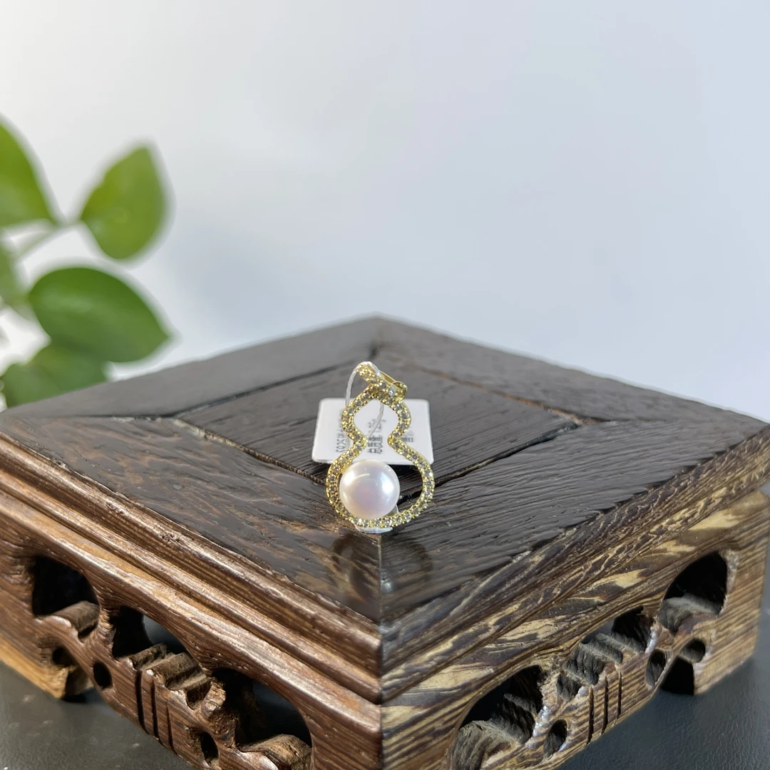 JXA28-06   s925银镶珍珠吊坠