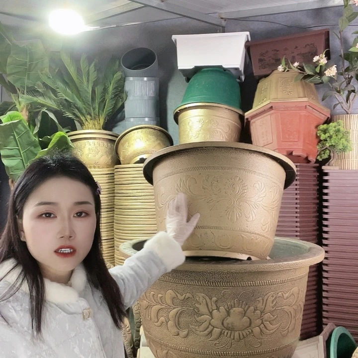 圆形60花盆2个有孔