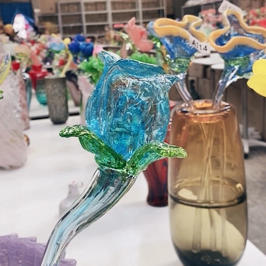 琉璃玫瑰花高48厘米