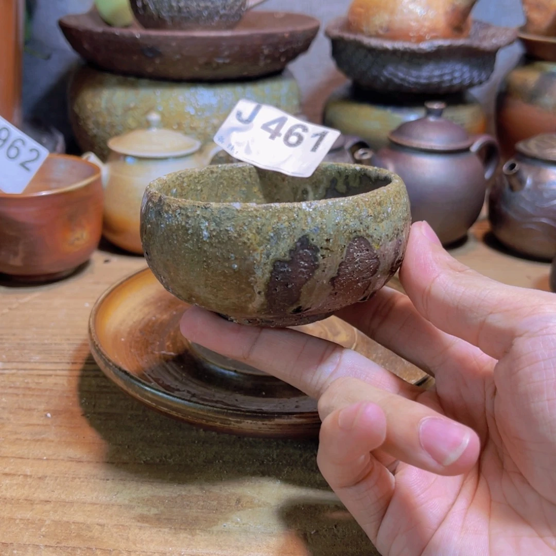 纯手工制作工艺（柴烧）裸烧纯手工制作柴烧杯461