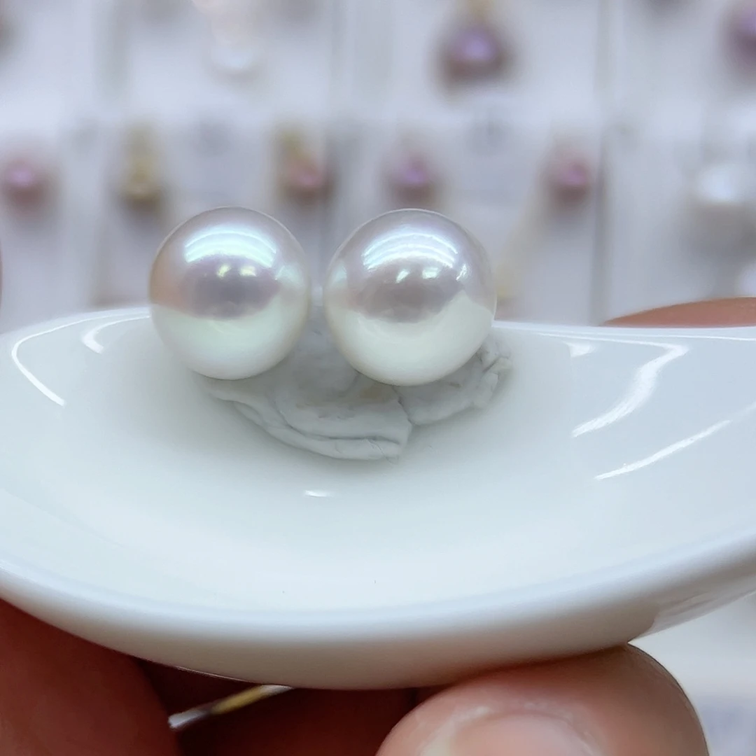 淡水珍珠耳饰银S925镶嵌山*?21