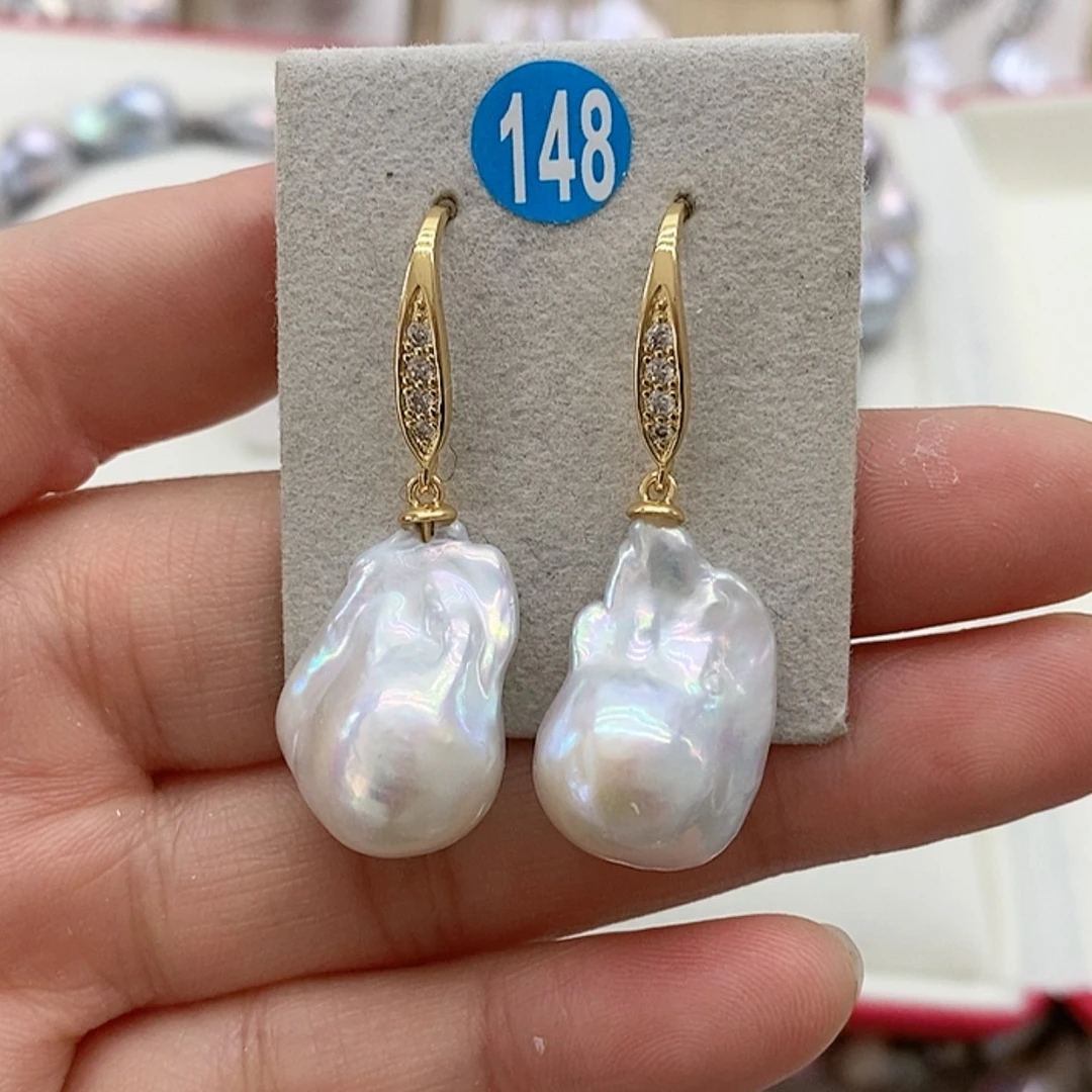 【闪购商品】淡水珍珠耳饰银S925镶嵌