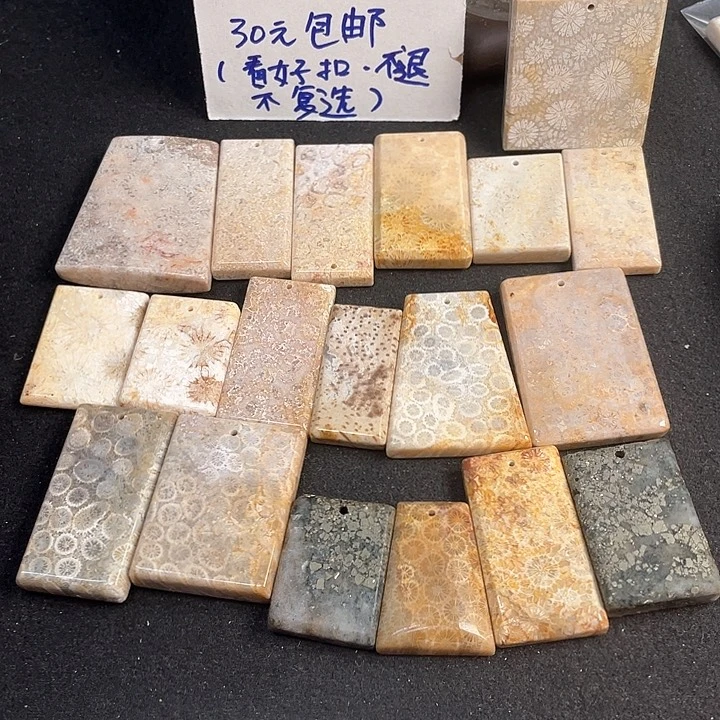 硅化珊瑚（珊瑚玉）吊坠(不含链)未镶嵌