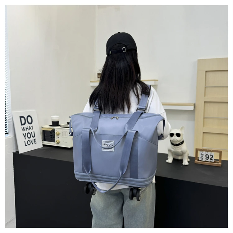 BAZUBAOLUO/霸族保罗静音万向轮可扩展防水旅行包旅行收纳包