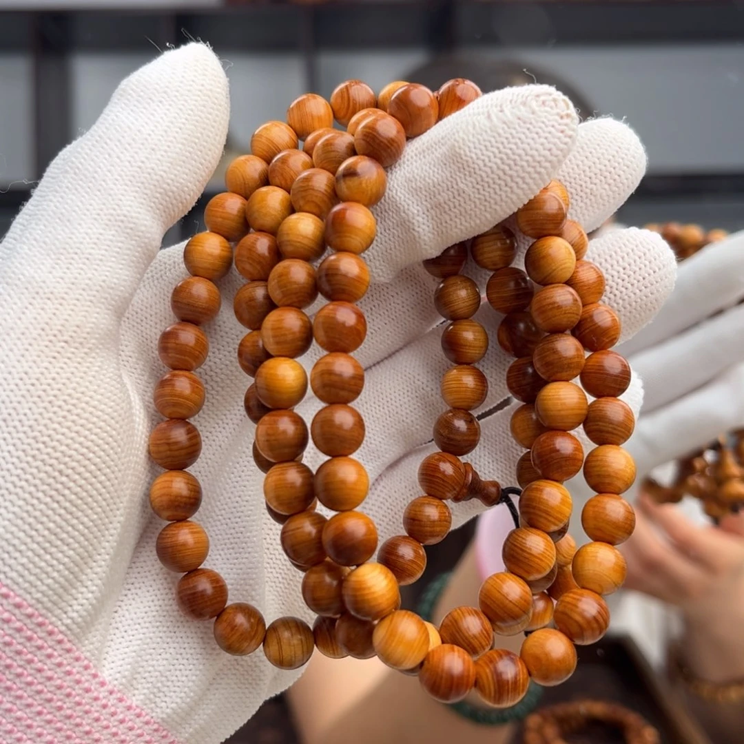 柏木（崖柏）手串/手链8红黑油蚕丝香料108薄荷25.4