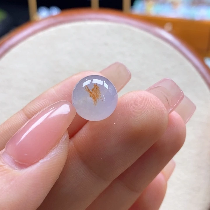 翡翠未镶嵌颈饰翡翠飘枫叶红圆珠