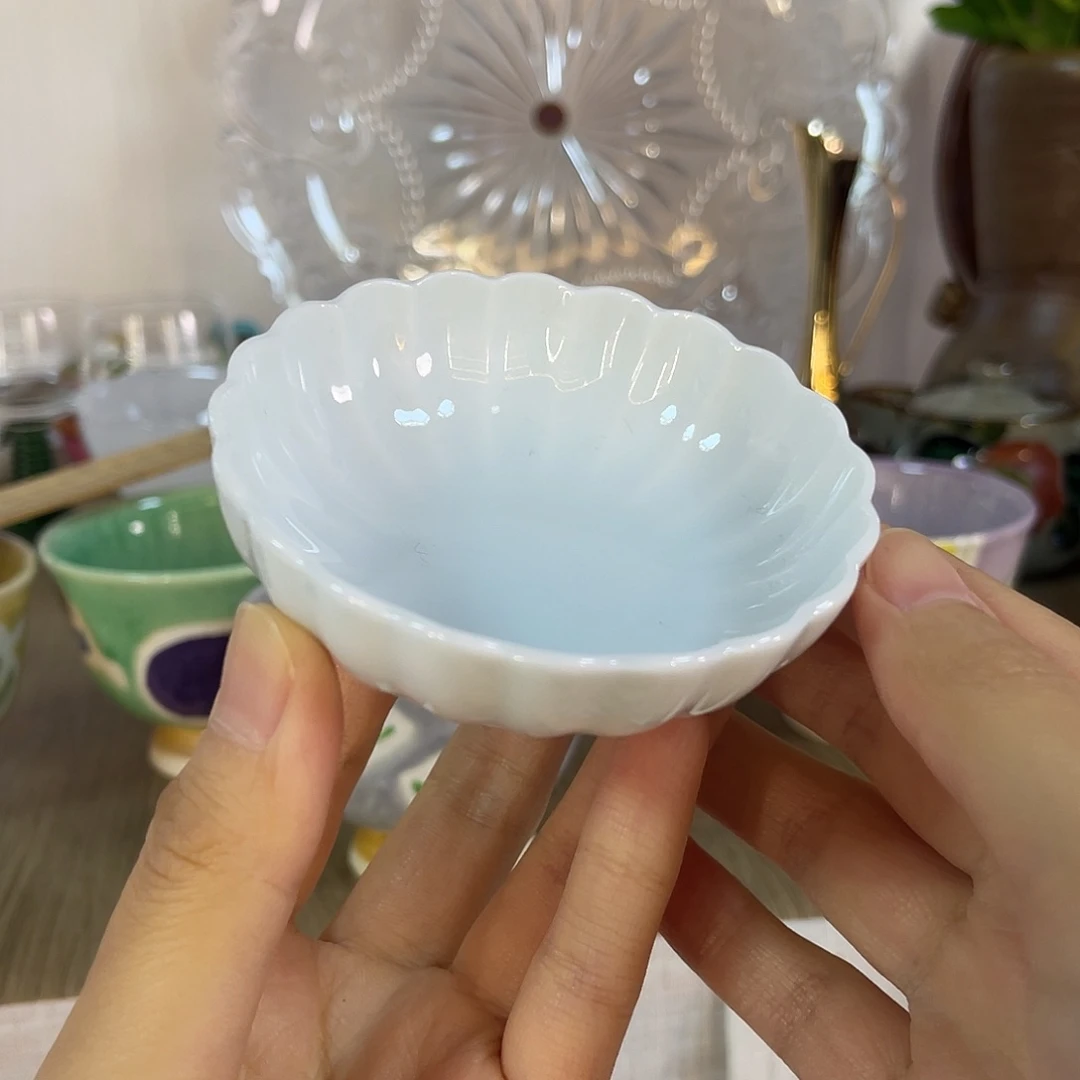 瓷片橘吉青白瓷橘瓣小豆皿39