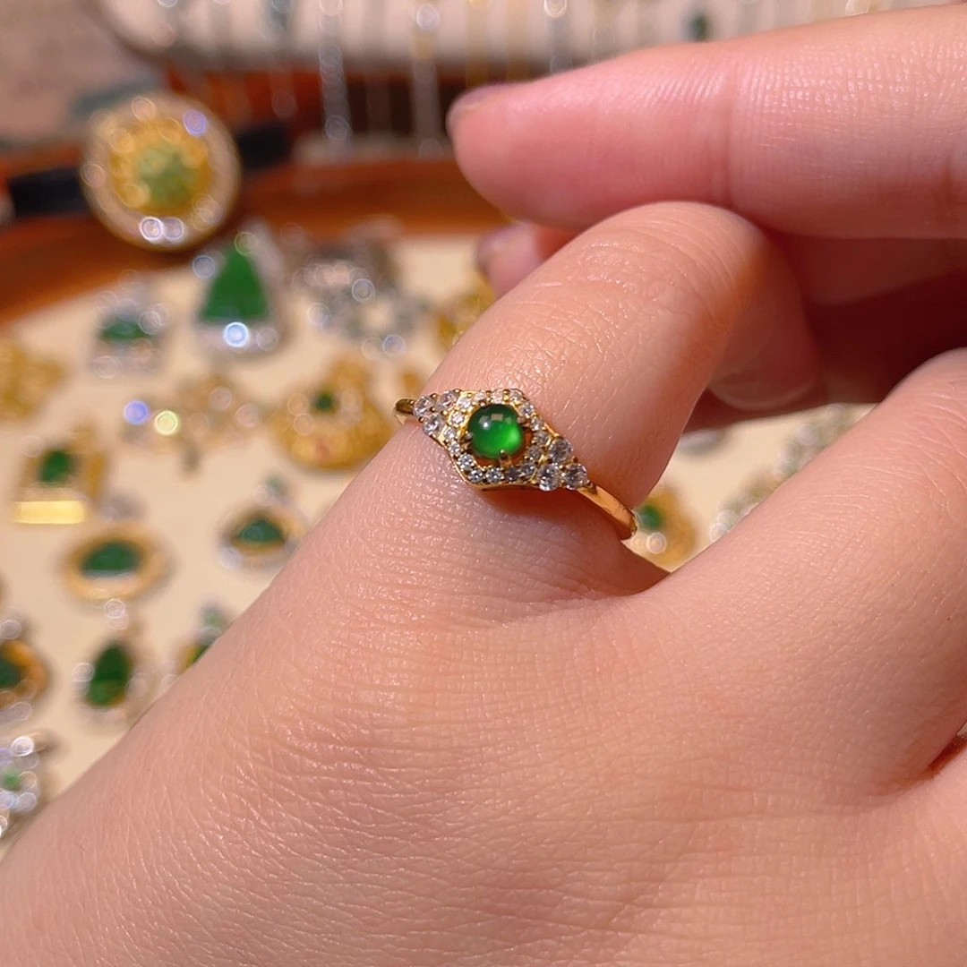 吊坠(不含链)银S925镶嵌翡翠