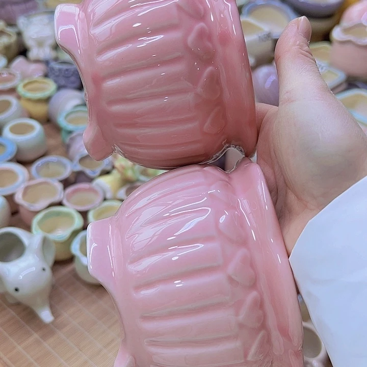 红陶陶瓷花盆当场满12包邮