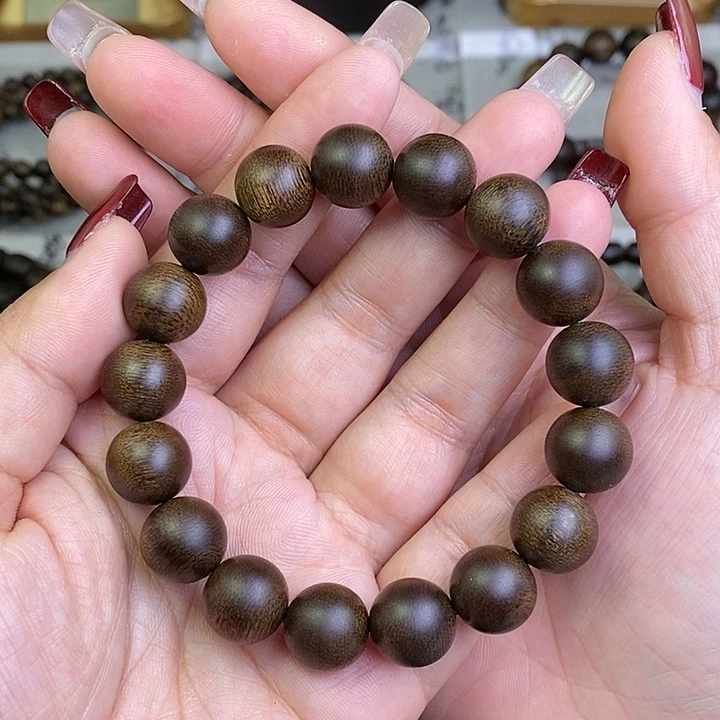 沉香手串从****@越南芽庄白棋楠玉化沉水