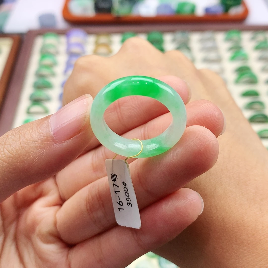 未镶嵌戒指翡翠16-17号