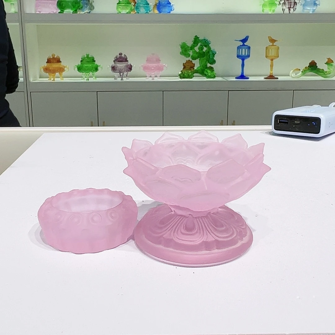 【闪购商品】手工艺品琉璃烛台供水杯