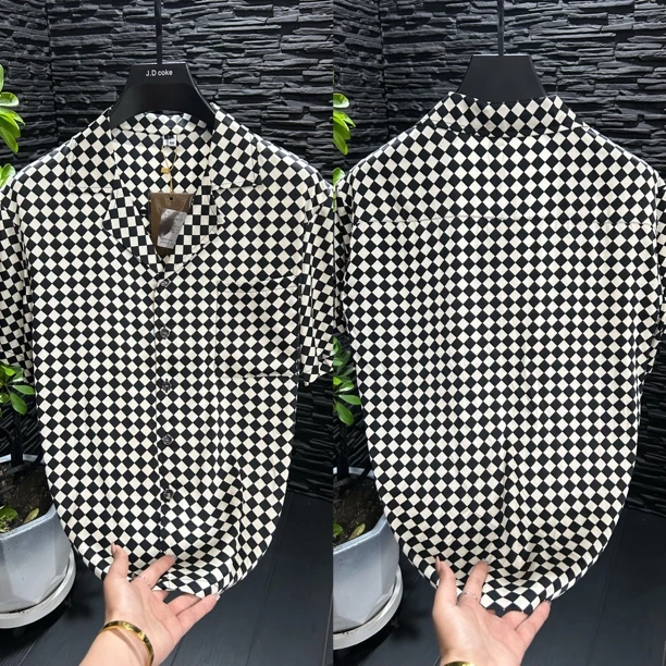 高端欧货时尚古巴领短袖/8124