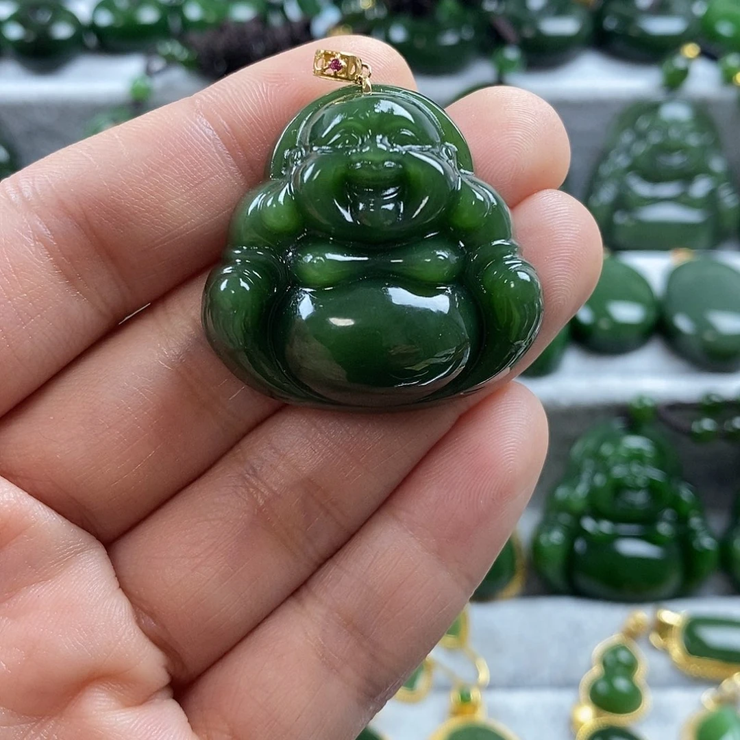 和田玉（碧玉）未镶嵌颈饰35mm