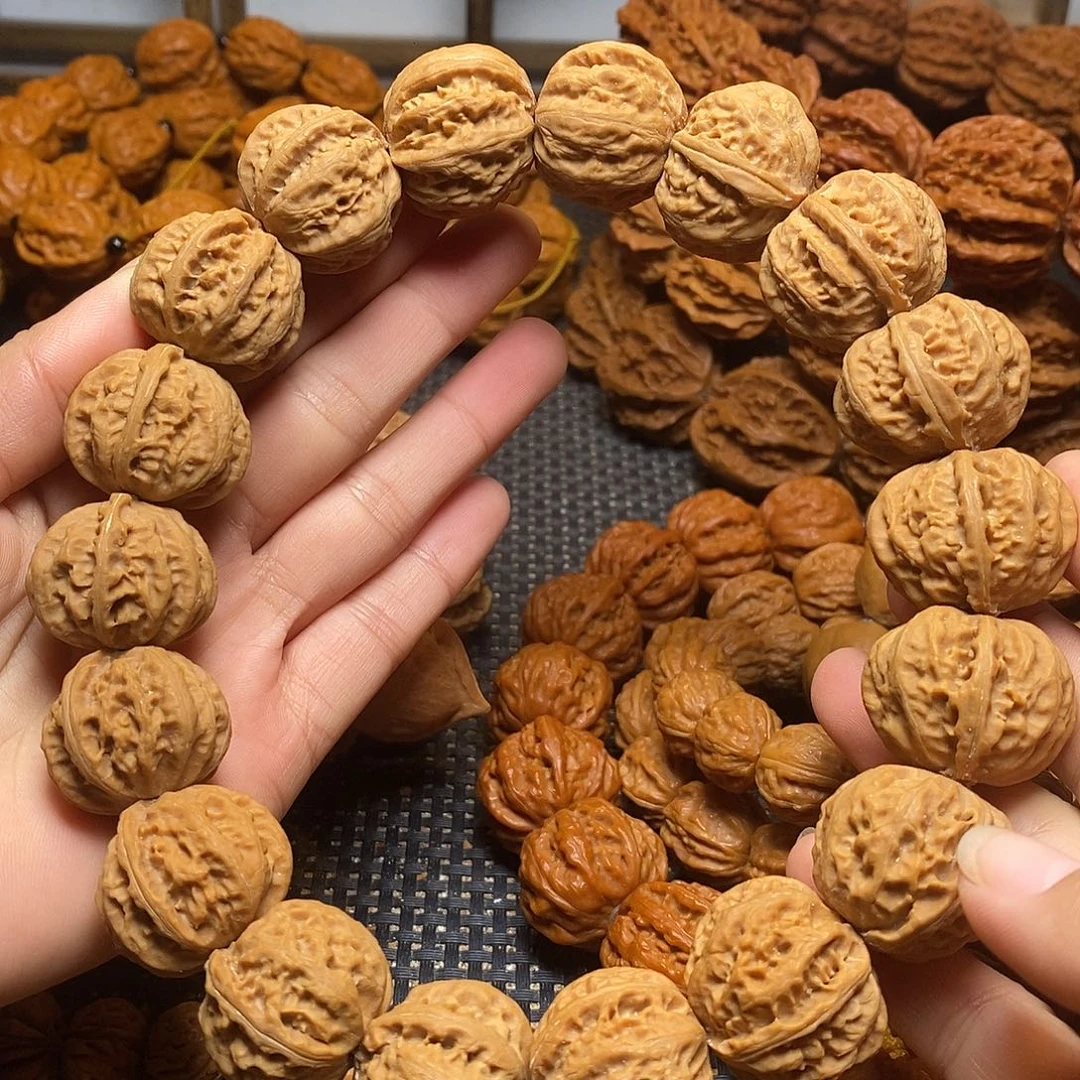 手串文玩核桃粗筋磨盘八棱手持