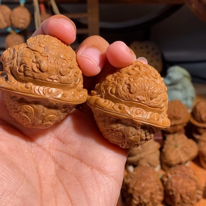 【闪购商品】核桃手串/手链锦*?单面龙凤金边