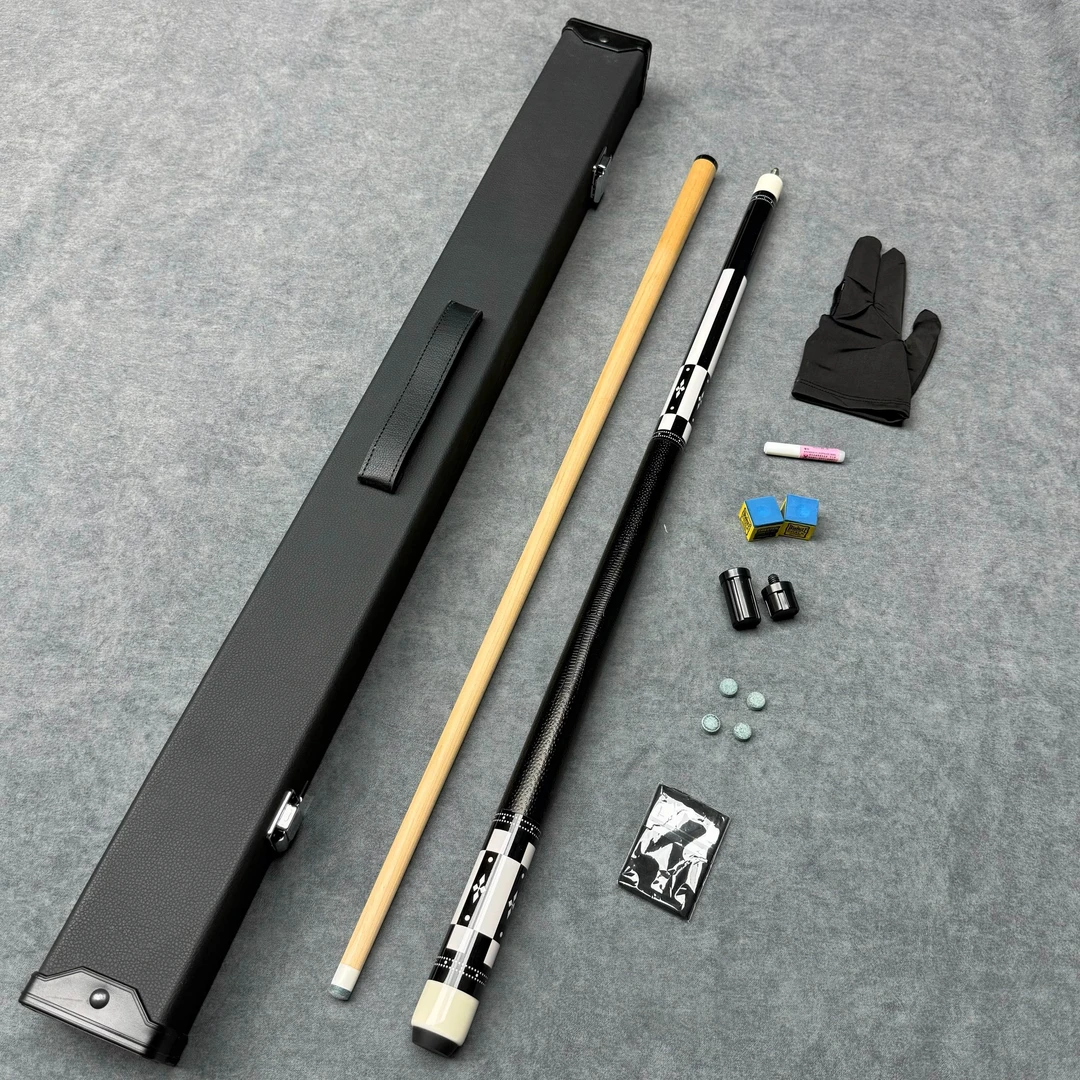 【白音符直播福利】大牌同款枫木前支台球杆中式黑八九球桌球木分体