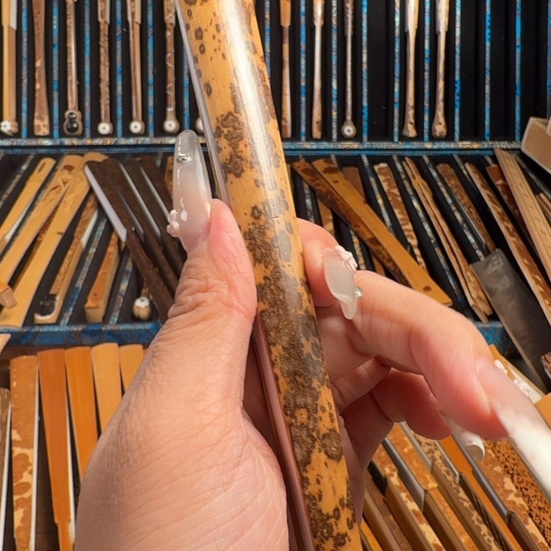 扇子兵哥扇艺斑竹折扇