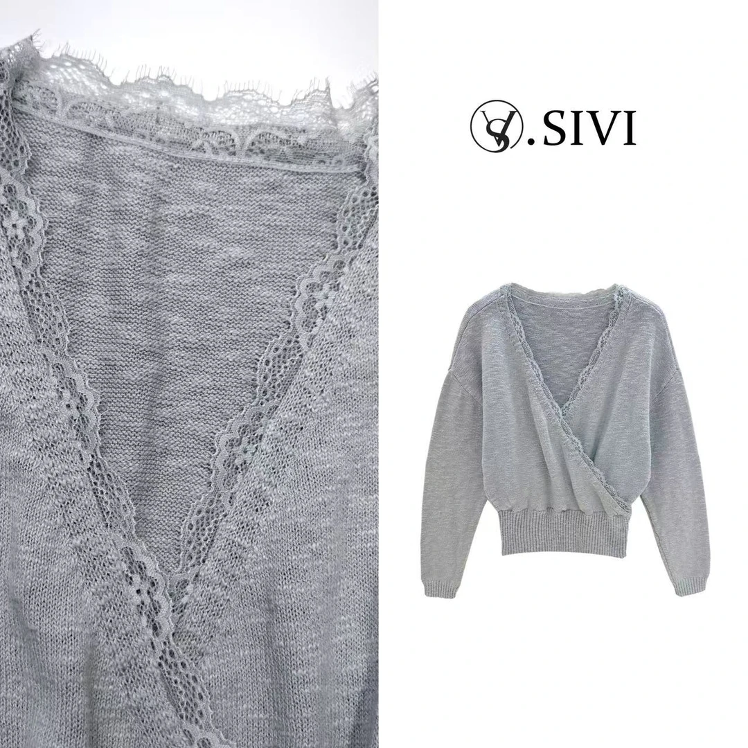 熙薇【百花睁眼】2025春季新款时尚气质重工毛衣H1315