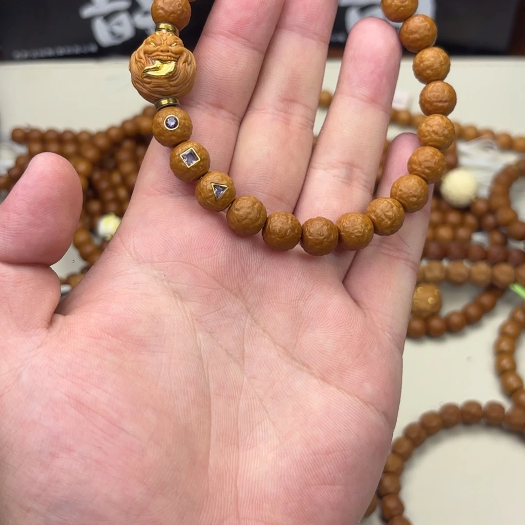 吊坠猴头核桃全品手工妃子笑➕24k五目金舔