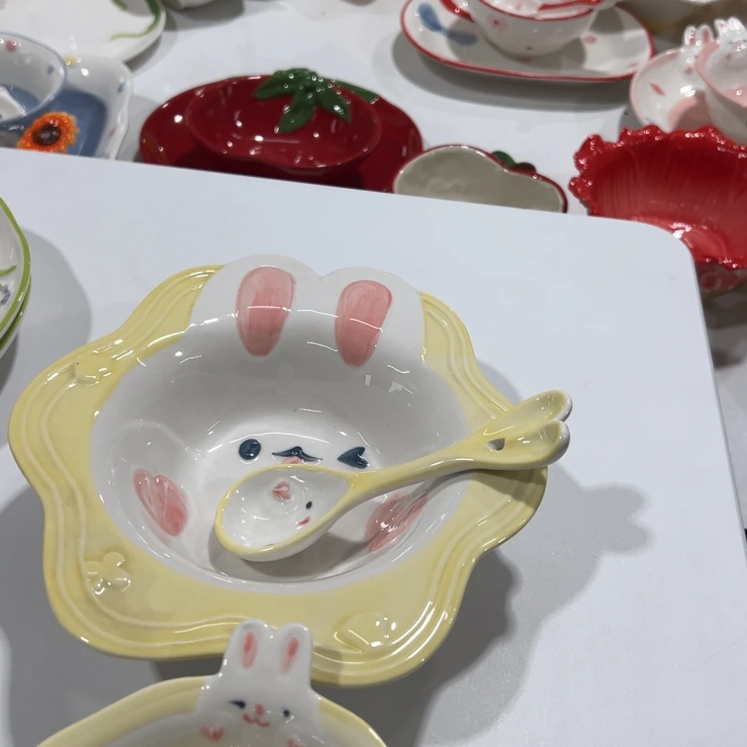 摆件高温陶瓷釉下彩微瑕！