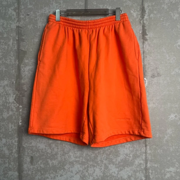 未使用 Balenciaga/巴黎世家 XXS*1/荧光橙小logo运动短裤/18303