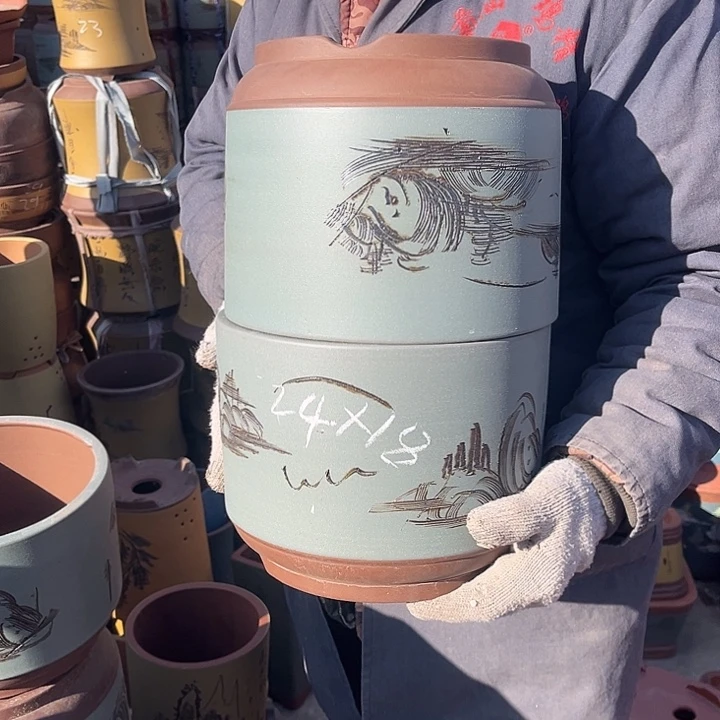 紫砂紫砂花盆也在