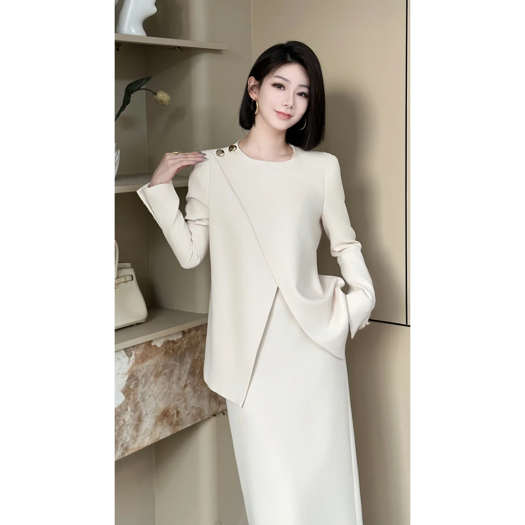 【高知套装】秋季新款气质套装高智感轻奢女神范修身显瘦女装两件套