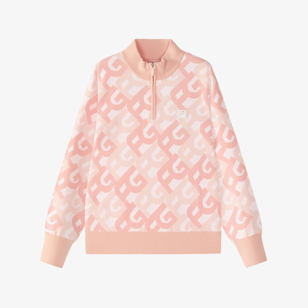 FILA斐乐儿童【618爆款大额补贴】毛衫女童时尚满印卫衣