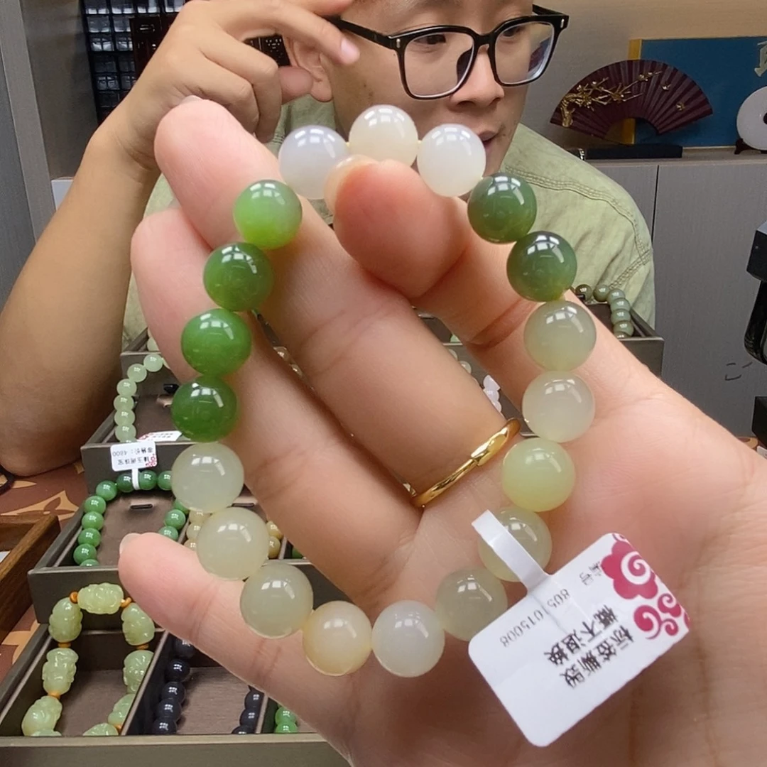 未镶嵌手串和田玉10mm多宝