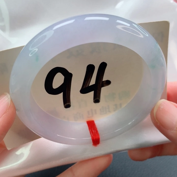 未镶嵌手镯翡翠正圈冰粉紫