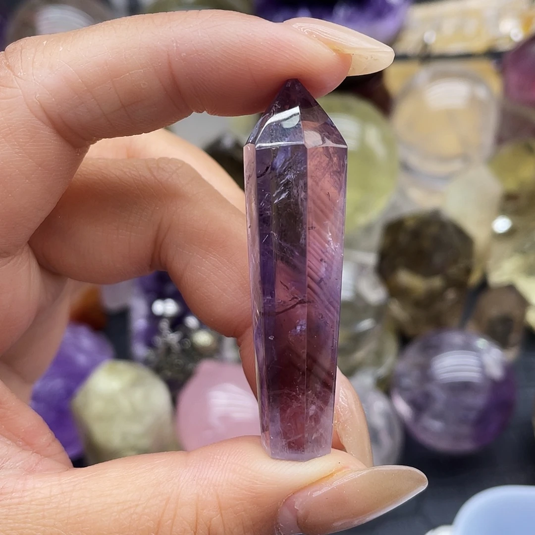 未镶嵌水晶珠宝半成品68紫水晶权杖