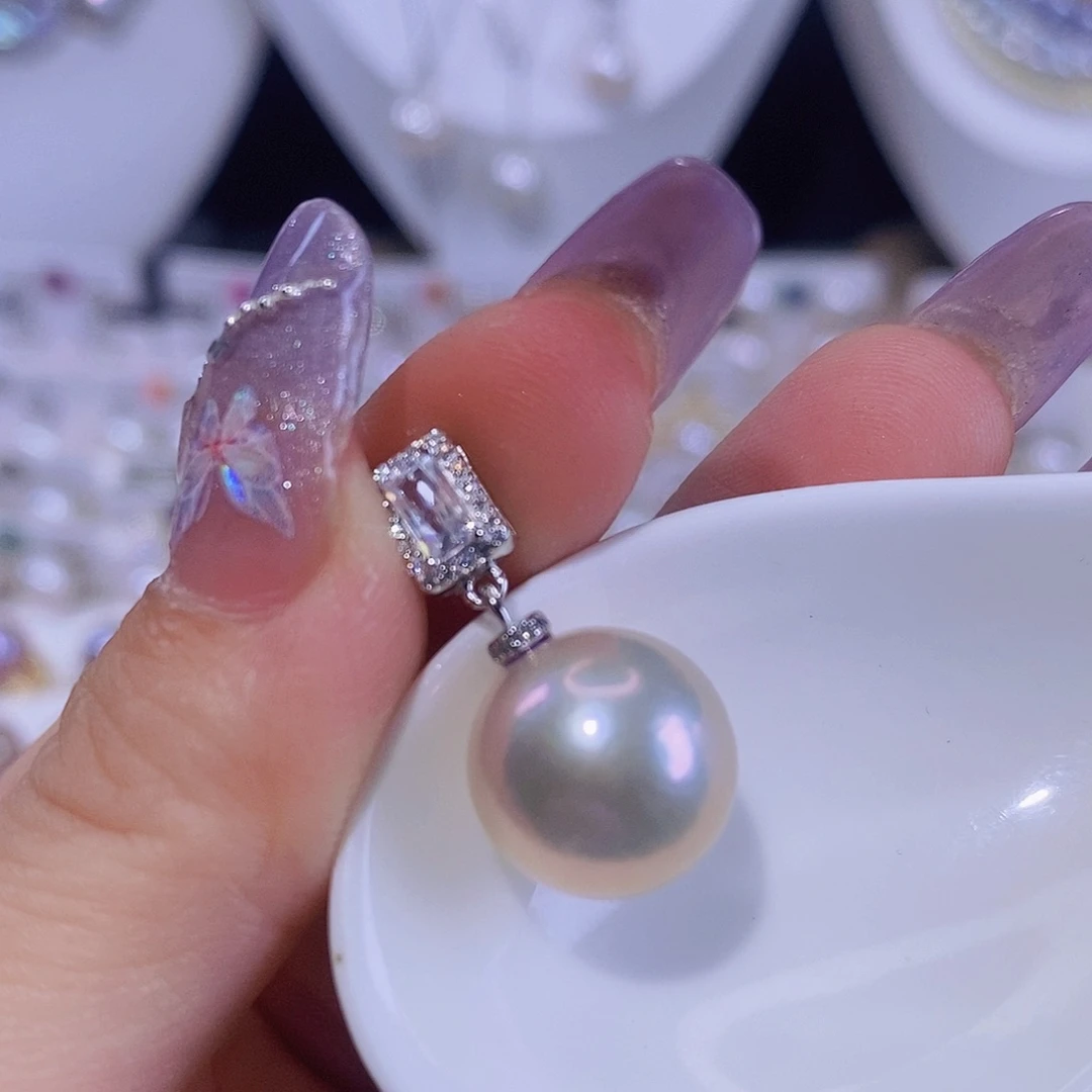 淡水珍珠银S925镶嵌颈饰