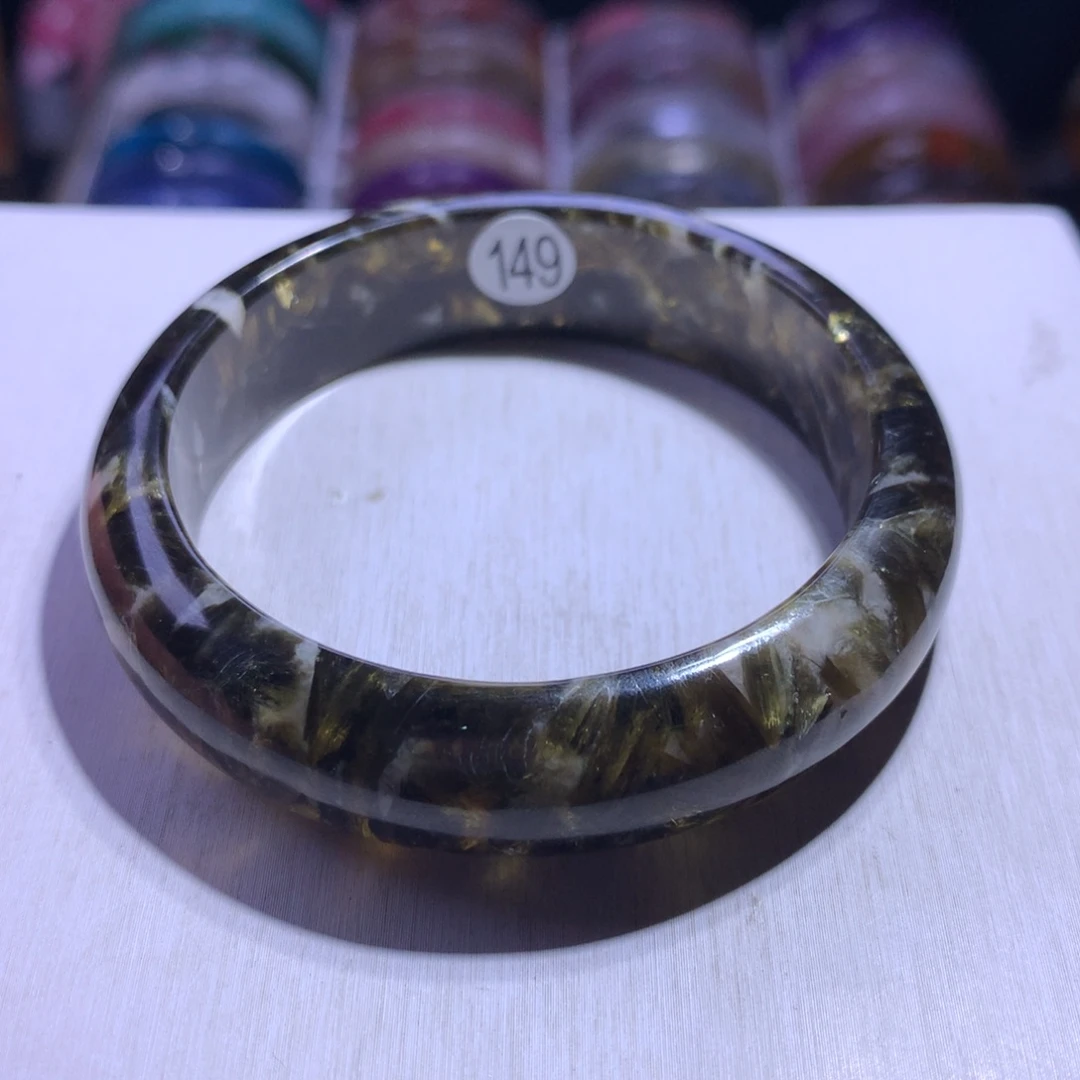 水晶银S925镶嵌手镯绿祖母56.1圈148