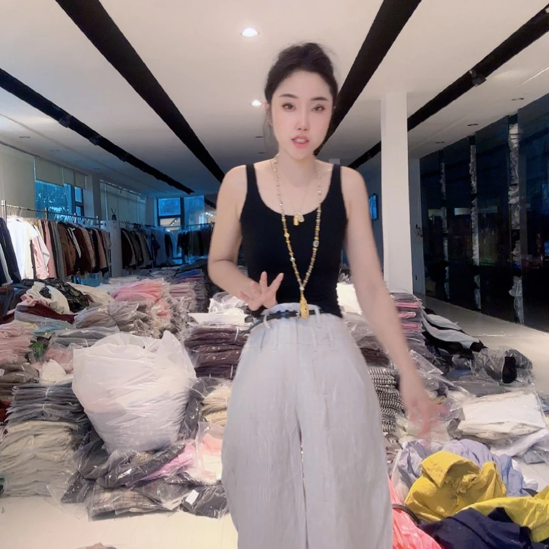 125斤亚麻腰带裤子麻本色