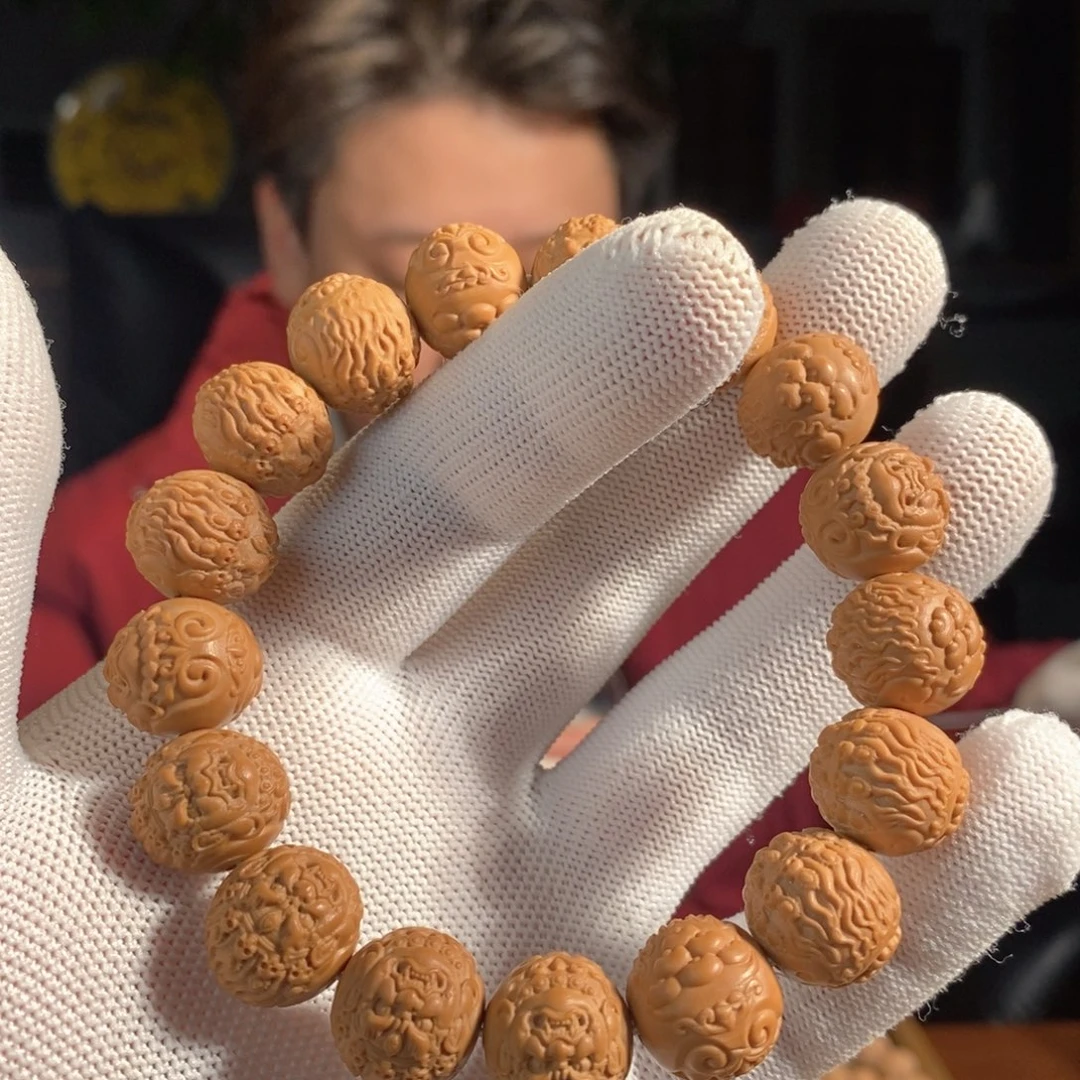 猴头核桃手串16全品无暇大黑天