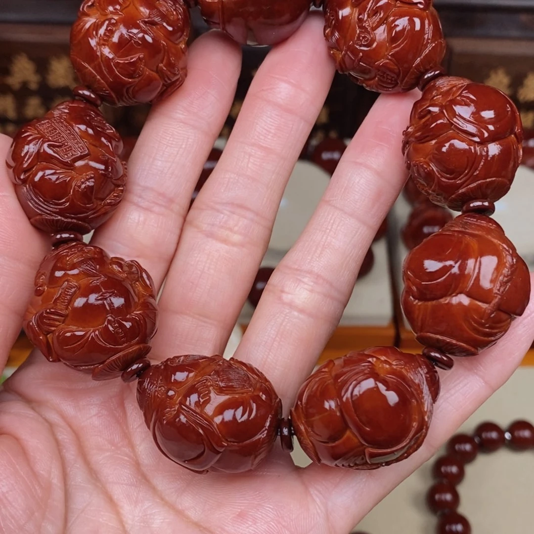 橄榄核吊坠刘**周财神，