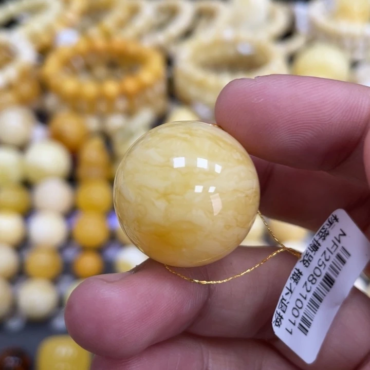 裸石蜜蜡未镶嵌23.2mm浓蜡虎皮