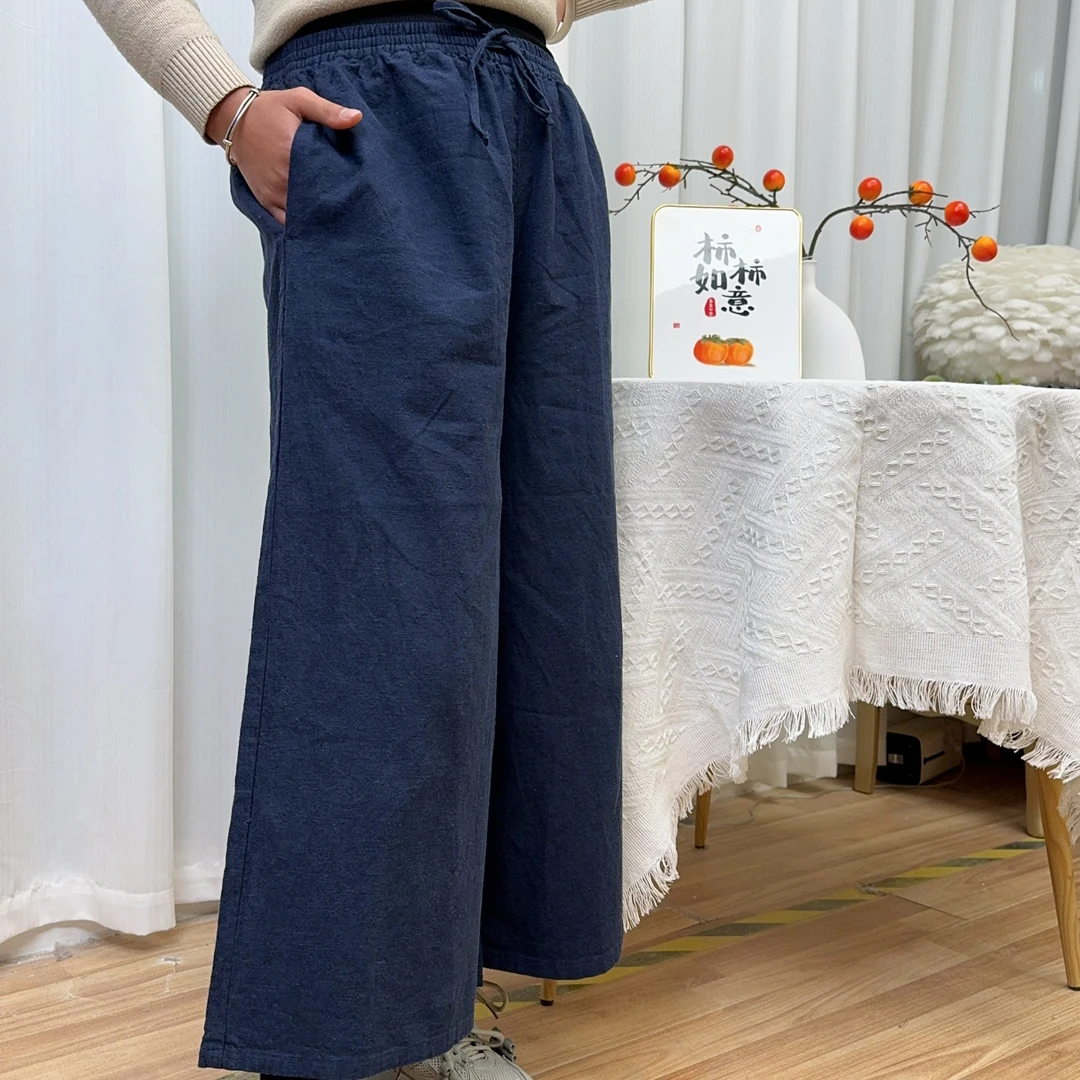 2025新款棉麻休闲裙裤家居外穿裙裤夏季爆款亲肤透气舒适