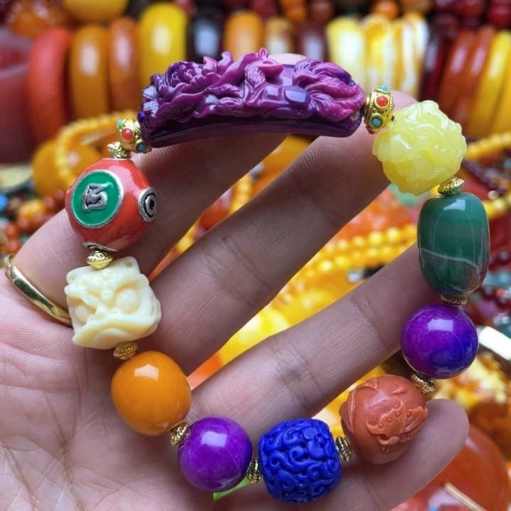 树脂制品77号彩色手串