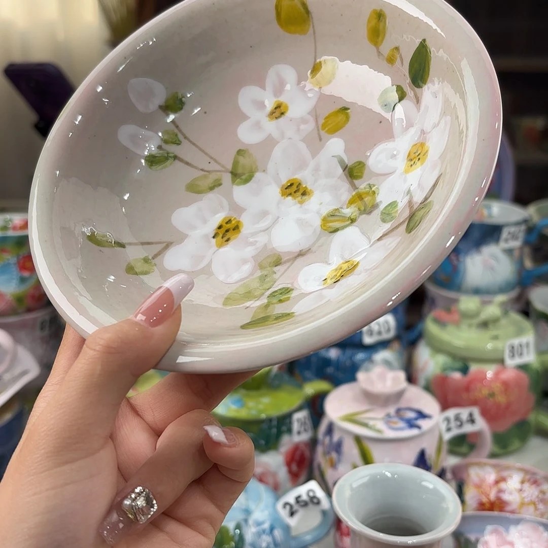 瓷片景德镇手绘高温釉下彩陶瓷茶具