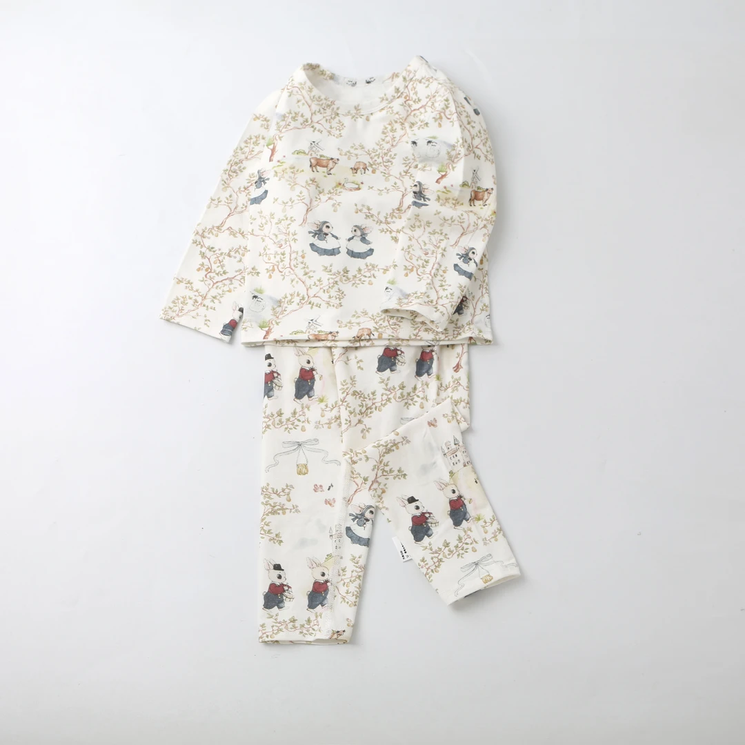 【乔治蓝乔】儿童秋衣套装莱卡秋日乐园保暖家居服儿童秋衣秋裤305
