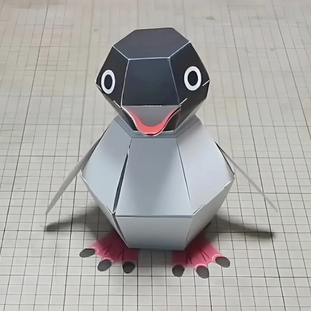 【3·9/1只】爆弹企鹅折纸玩具创意手工折纸弹跳玩具手工纸雕材料包