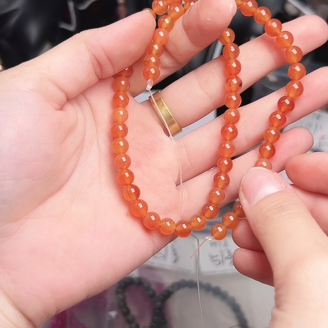 玛瑙/玉髓合金珠宝半成品h13 6m 小橘子一条
