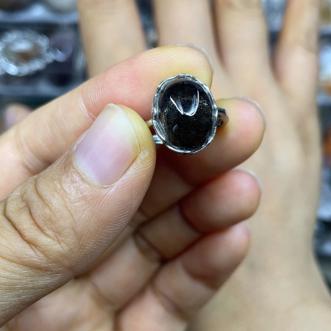 【闪购商品】银S925镶嵌珠宝半成品水晶戒指