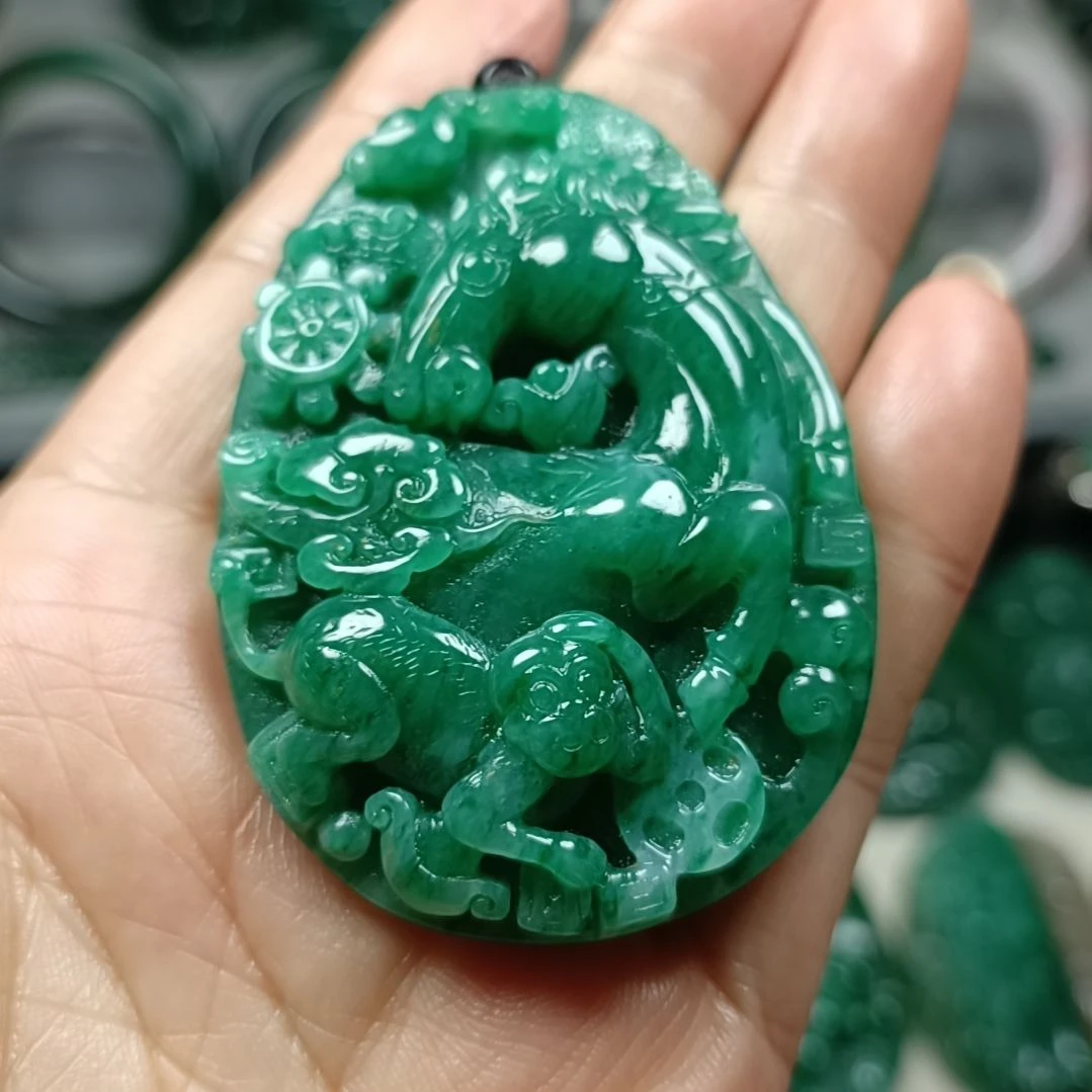 独山玉马上封侯未镶嵌