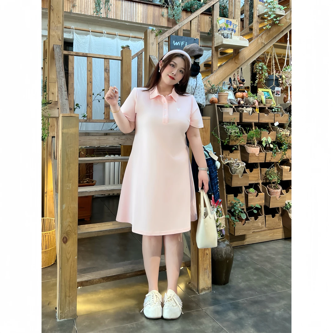 悉尼诗章 / 学院减龄polo连衣裙14640花契大码200斤胖mm夏季时尚1