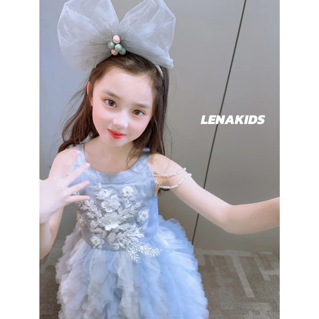 【现货】MOANA【超显白洋气公主裙】纱纱大拖尾连衣裙25031701