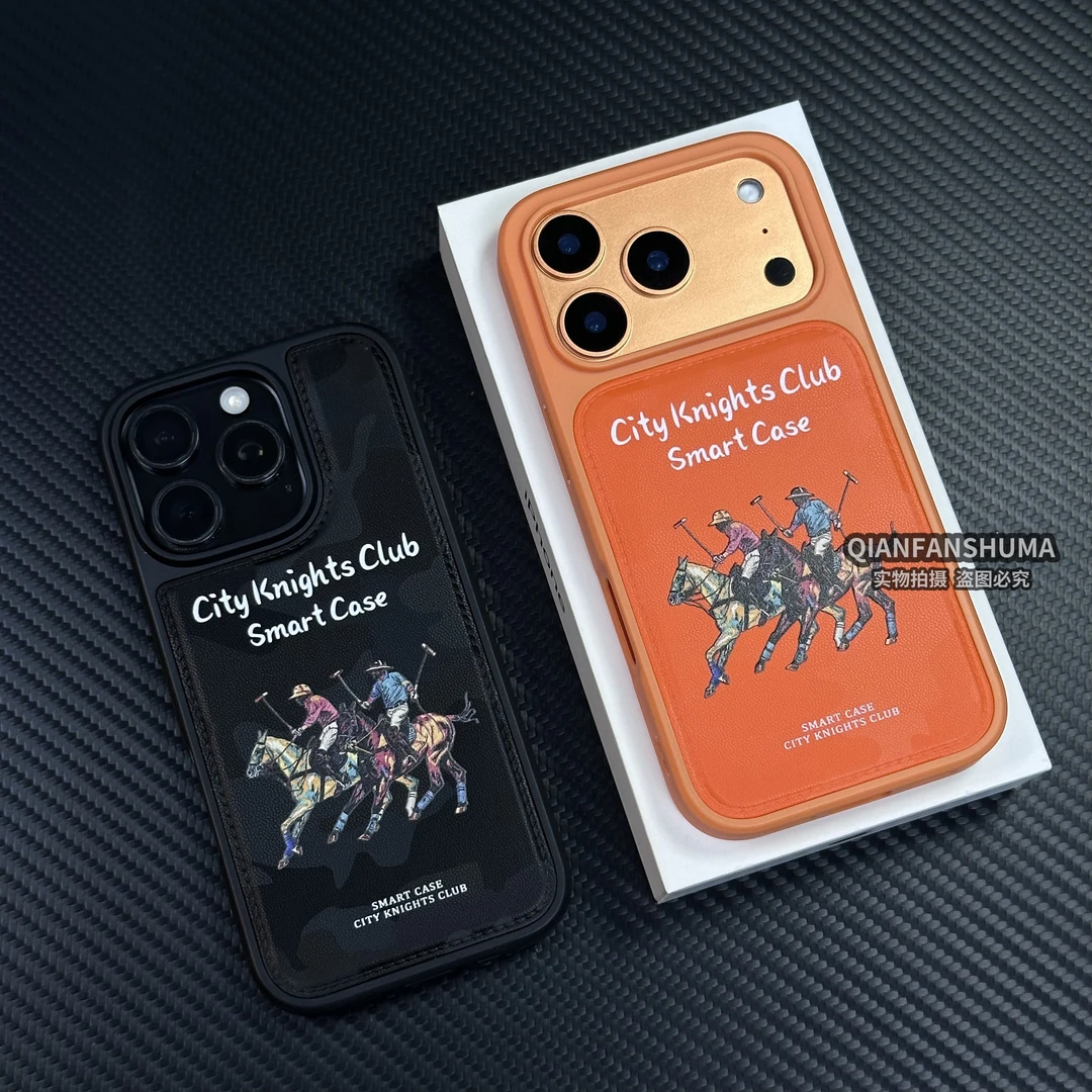 新款创意骑士磨砂肤感磁吸适用苹果17promax/iphone16/15硬手机壳