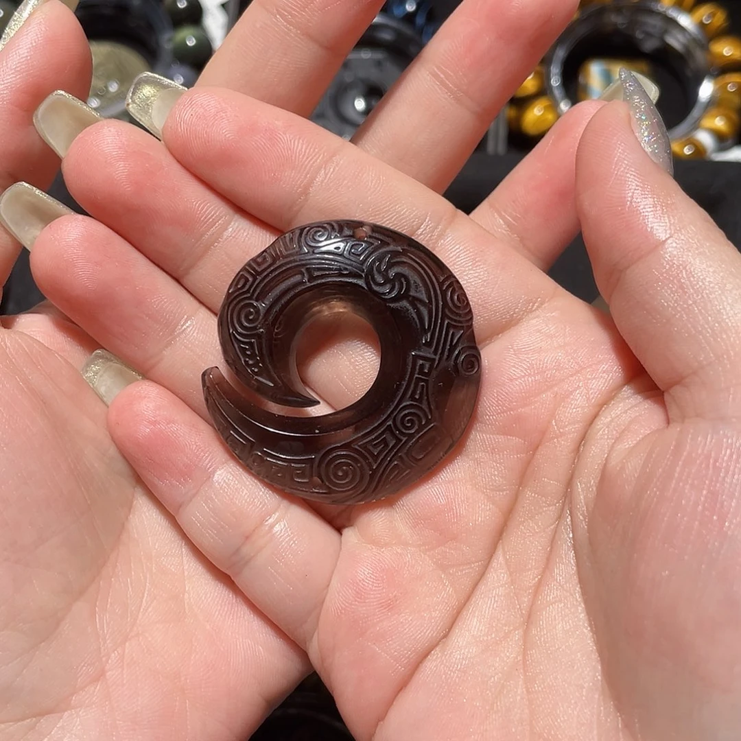 兜***性黑曜岩未镶嵌吊坠(不含链)